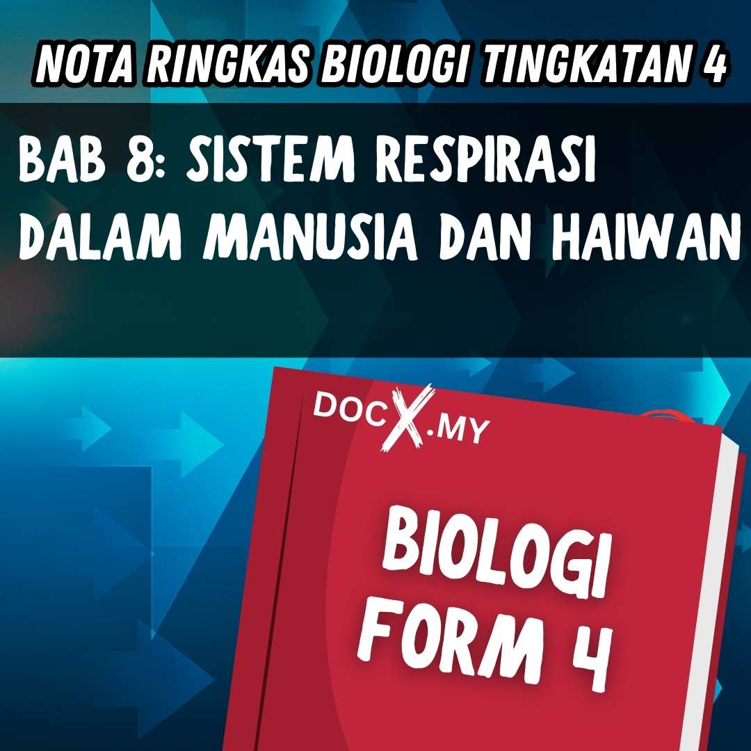 Nota Biologi Tingkatan 4 Bab 8 Sistem Respirasi Dalam Manusia Dan