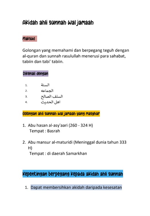 NOTA SPM PENDIDIKAN QURAN SUNNAH 2023 BERDASARKAN SEMUA BAB TERMASUK ...