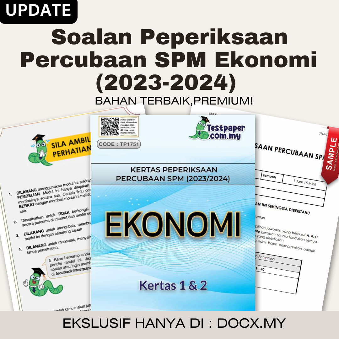 Kertas 1 Dan 2 Soalan Peperiksaan Percubaan Spm Ekonomi 2023 2024 Docxmy 