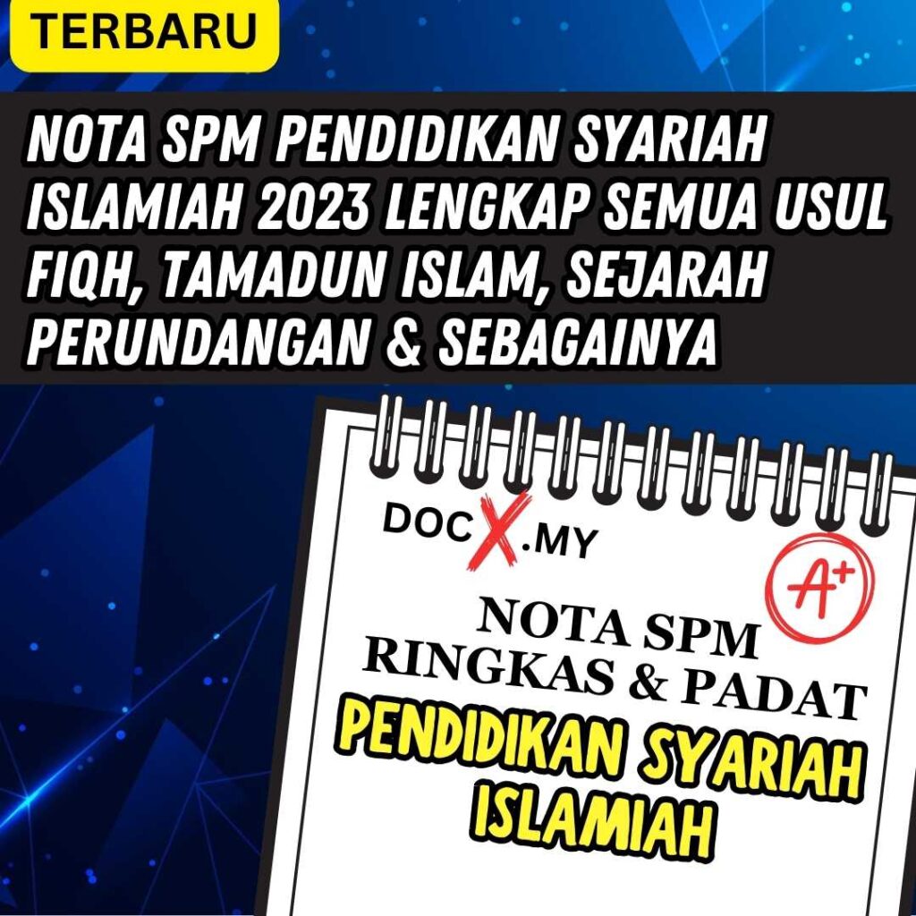 NOTA SPM PENDIDIKAN SYARIAH ISLAMIAH 2023 LENGKAP SEMUA USUL FIQH ...