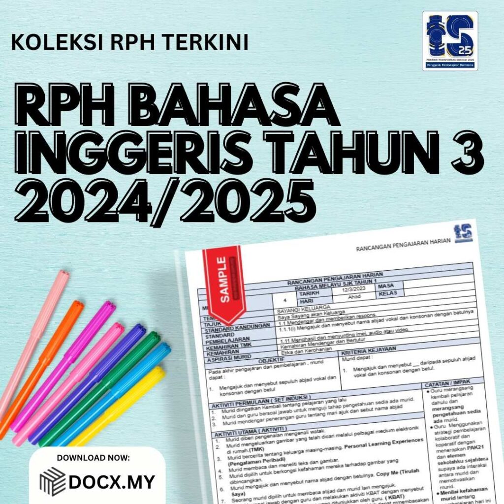 RPH BAHASA INGGERIS TAHUN 3 2024/2025 - DOCX.MY