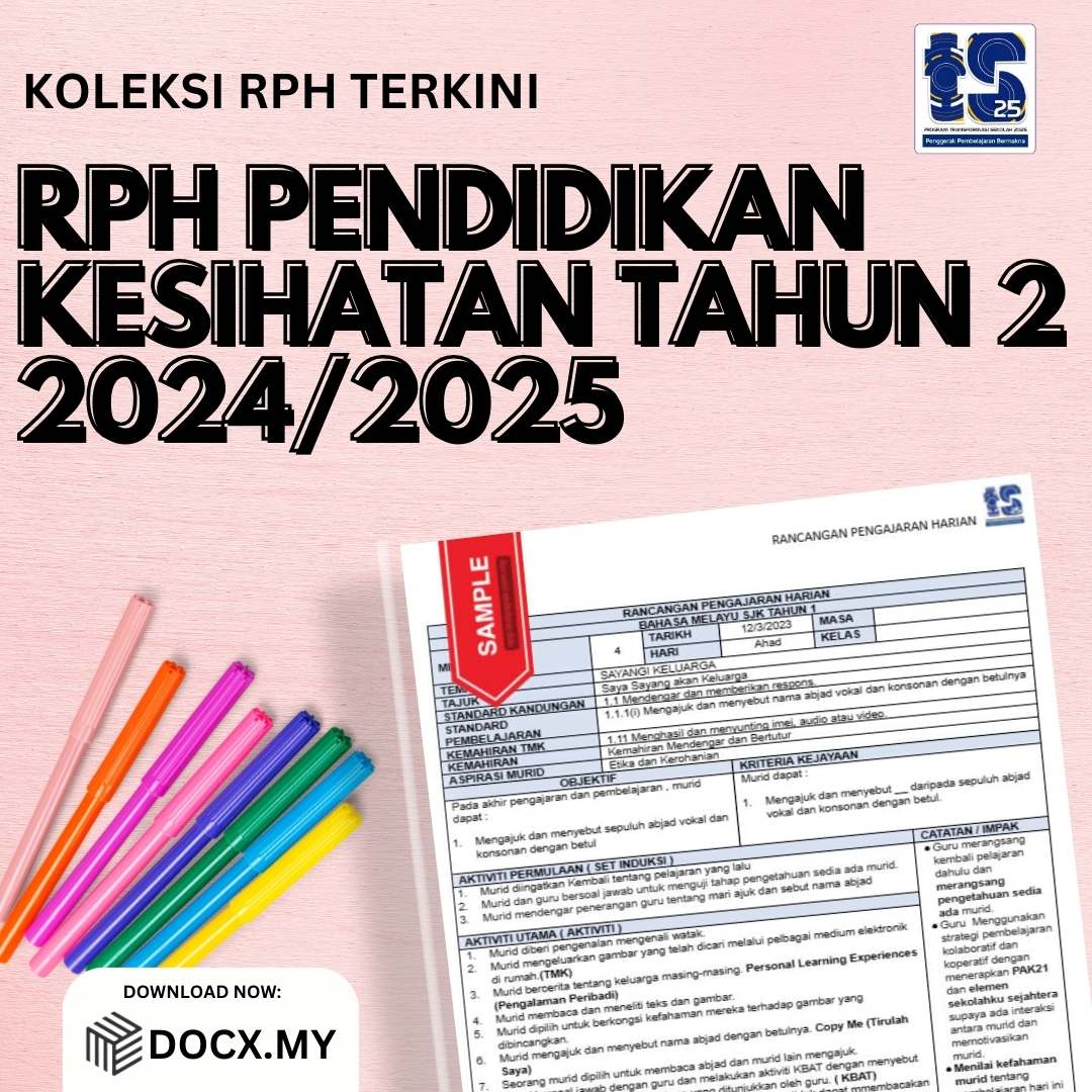 RPH PENDIDIKAN KESIHATAN TAHUN 2 2024/2025 - DOCX.MY