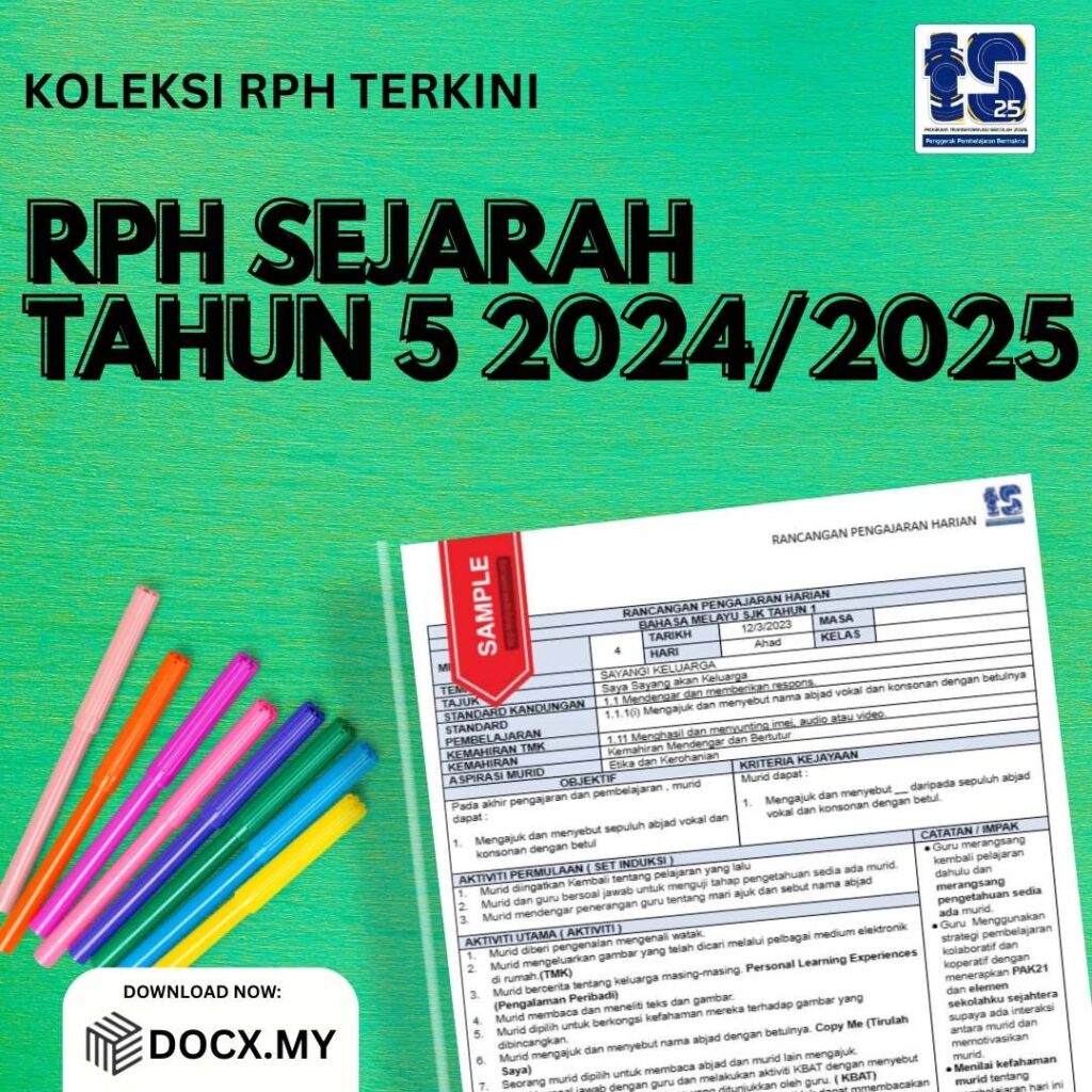 Rph Sejarah Tahun 5 20242025 Docxmy