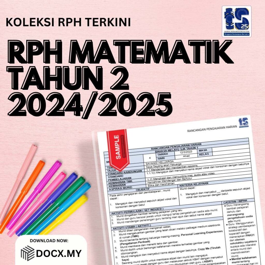 RPH MATEMATIK TAHUN 2 2024/2025 - DOCX.MY