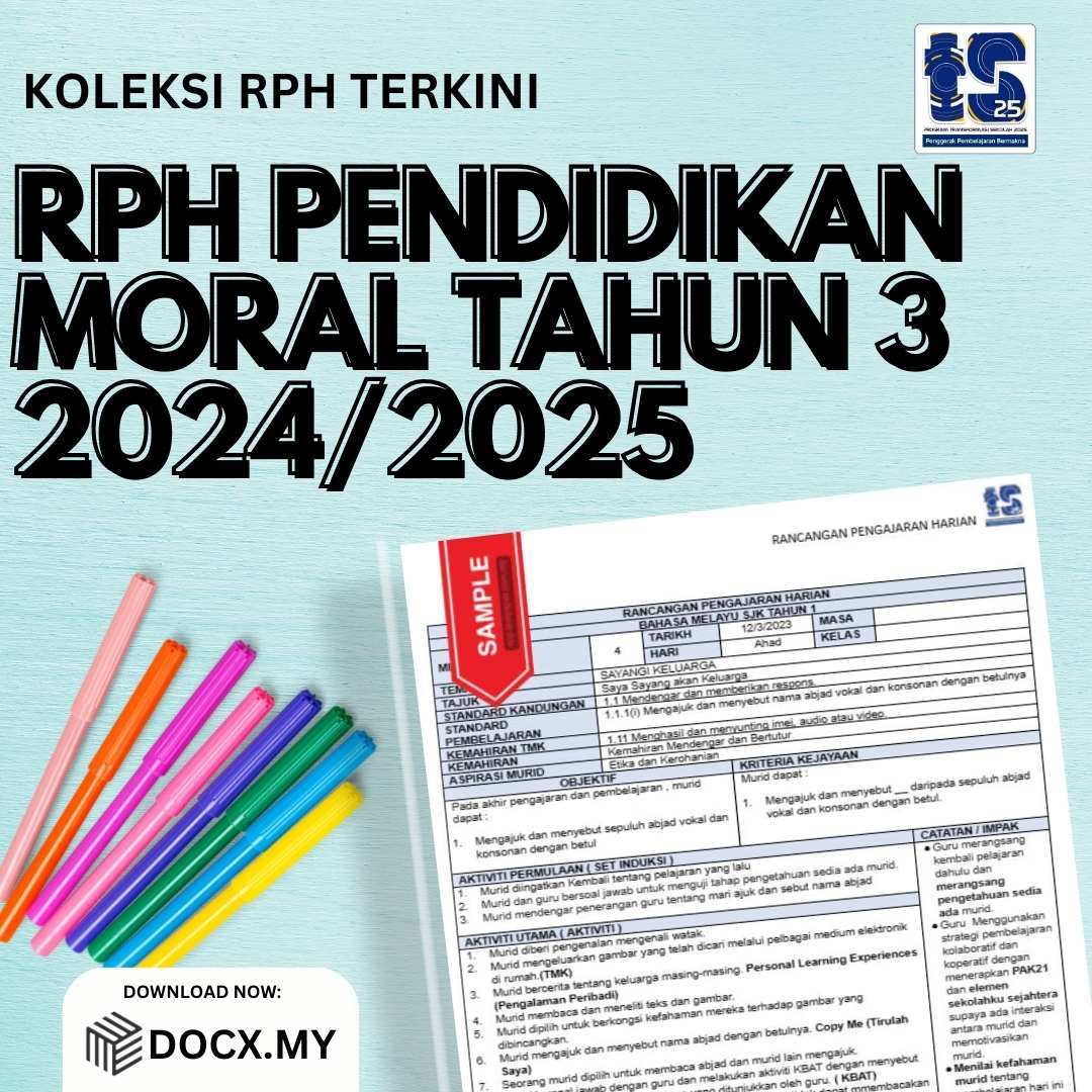 RPH PENDIDIKAN MORAL TAHUN 3 2024/2025 - DOCX.MY