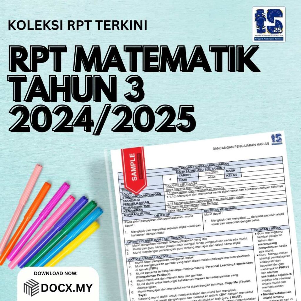 DOWNLOAD RPT MATEMATIK TAHUN 3 2024/2025 - DOCX.MY