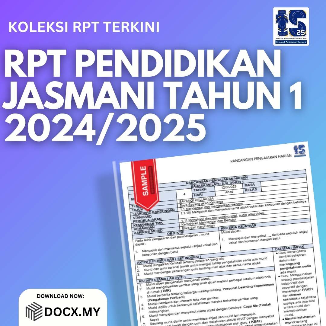 RPT PENDIDIKAN JASMANI TAHUN 1 2024/2025 - DOCX.MY