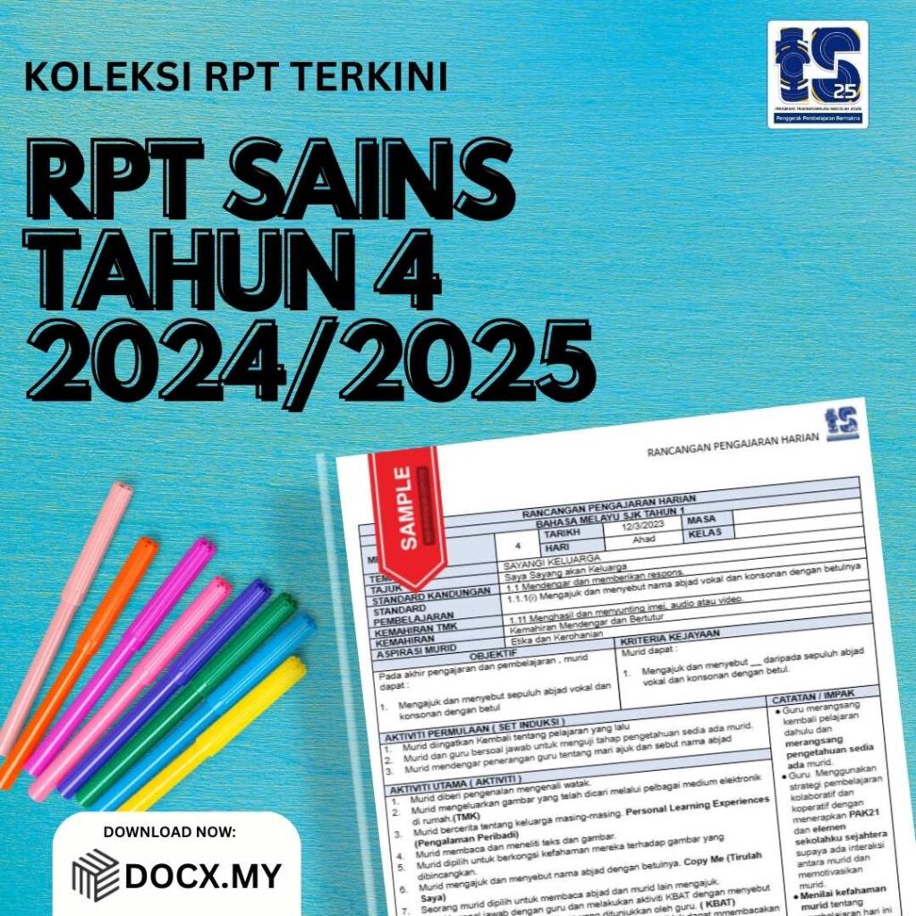 DOWNLOAD RPT SAINS TAHUN 4 2024/2025 - DOCX.MY