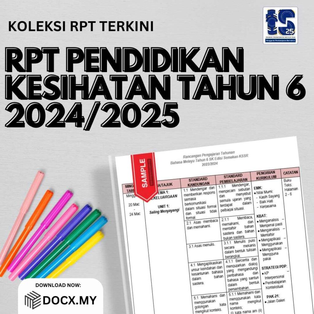 DOWNLOAD RPT PENDIDIKAN KESIHATAN TAHUN 6 2024/2025 - DOCX.MY