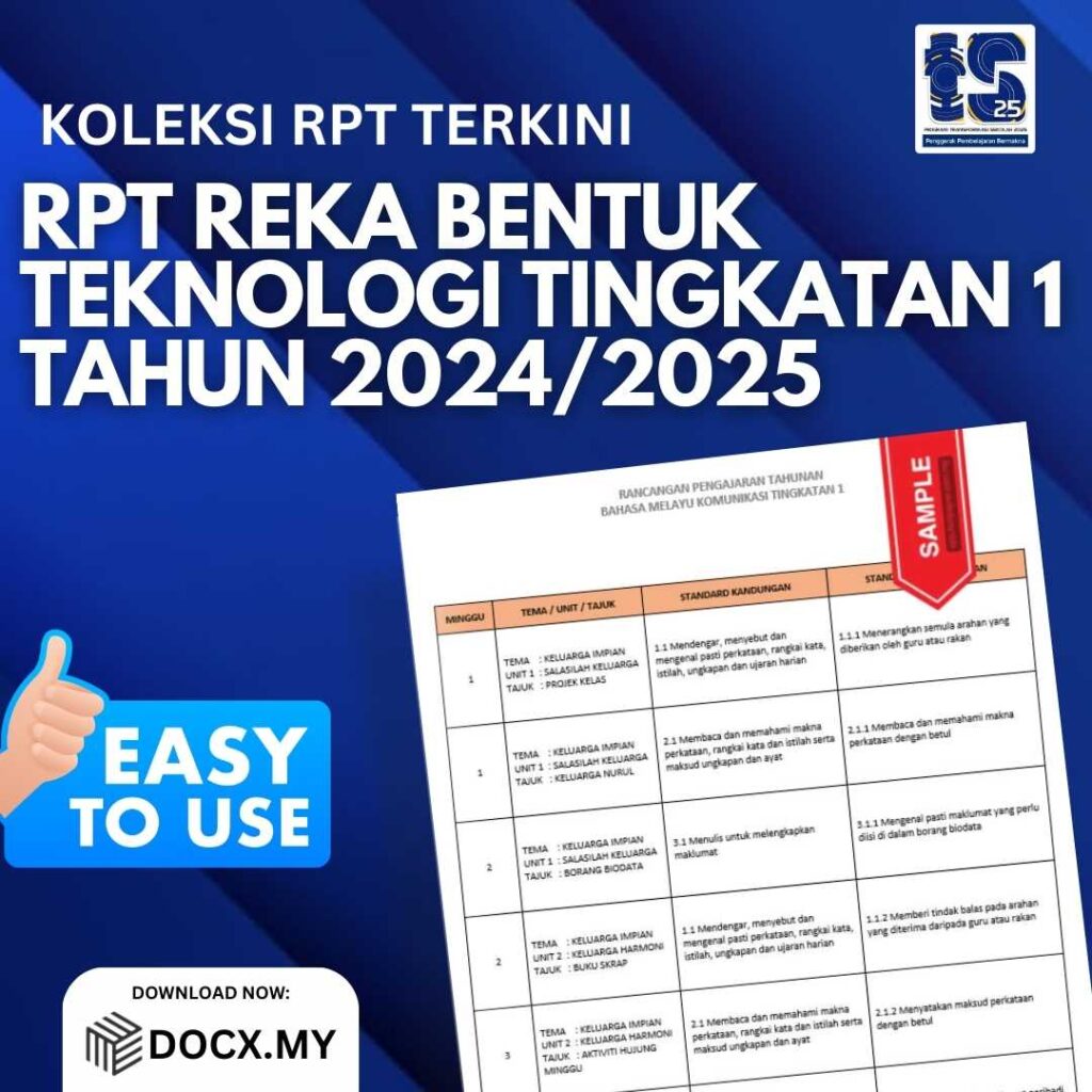 DOWNLOAD RPT RBT TINGKATAN 1 TAHUN 2024/2025 - DOCX.MY