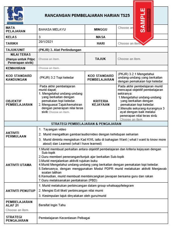 DOWNLOAD RPT BM TINGKATAN 3 TAHUN 2024/2025 - DOCX.MY