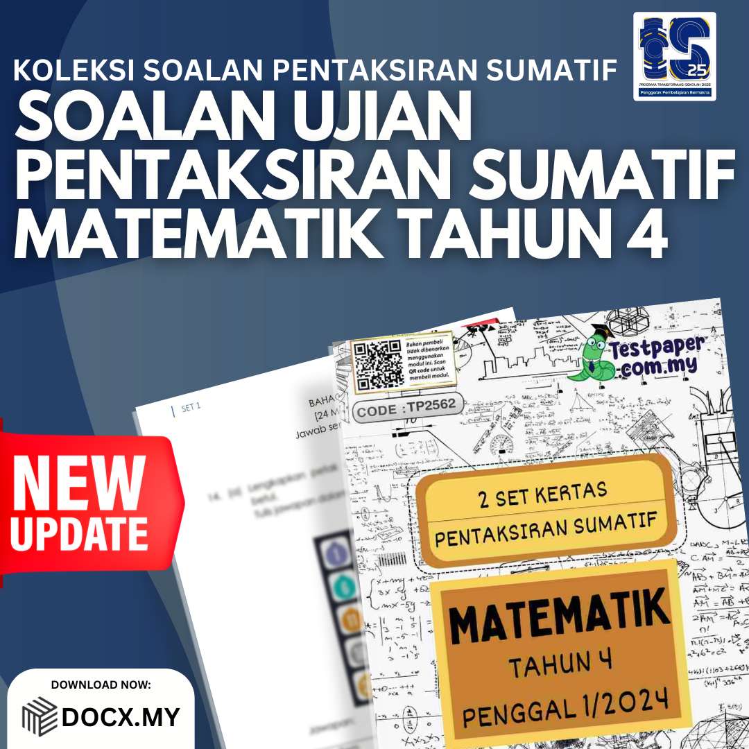 DOWNLOAD PDF UJIAN PENTAKSIRAN SUMATIF MATEMATIK TAHUN 4 SEKOLAH RENDAH ...