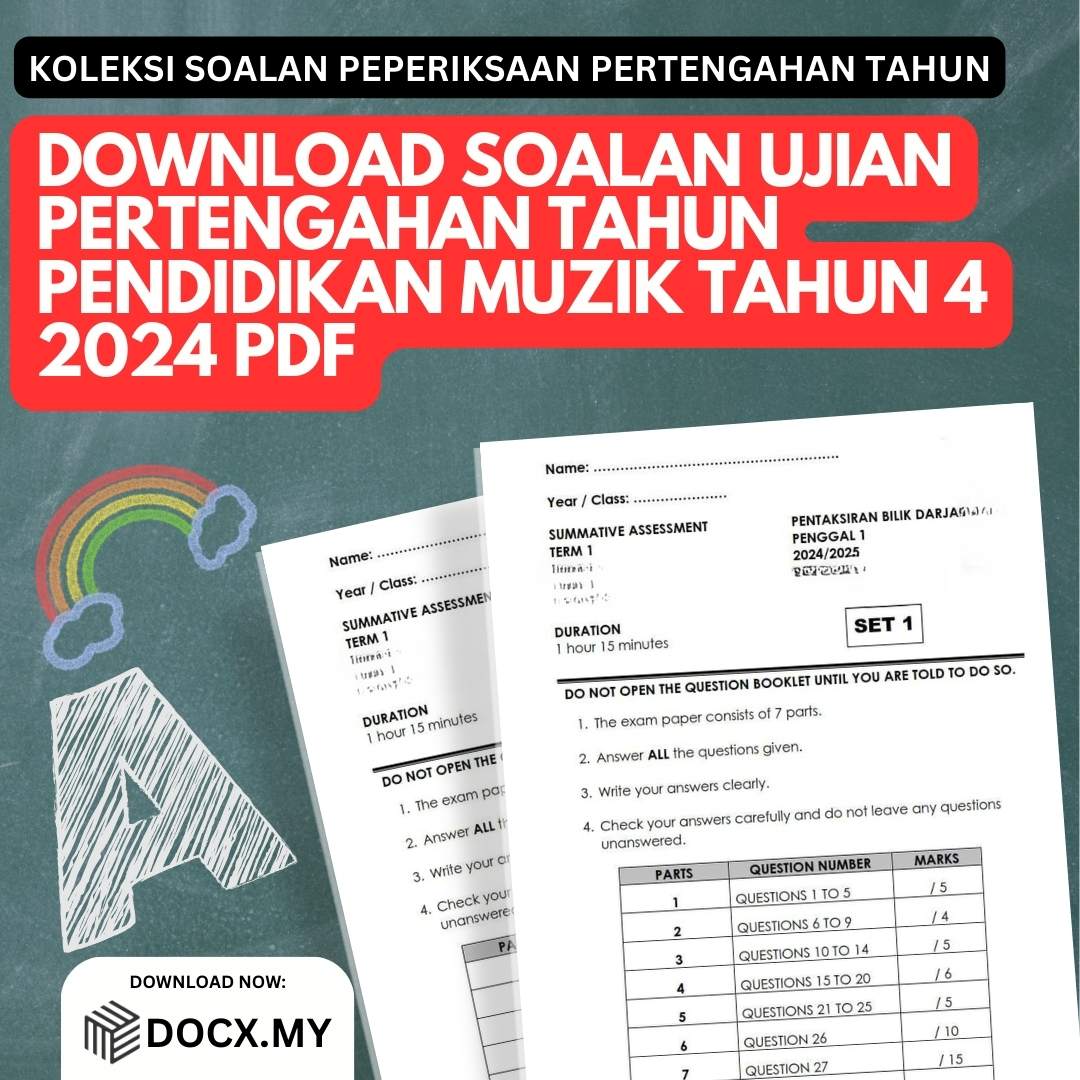 Download Soalan Ujian Pertengahan Tahun Pendidikan Muzik Tahun 4 2024 Pdf Docxmy 