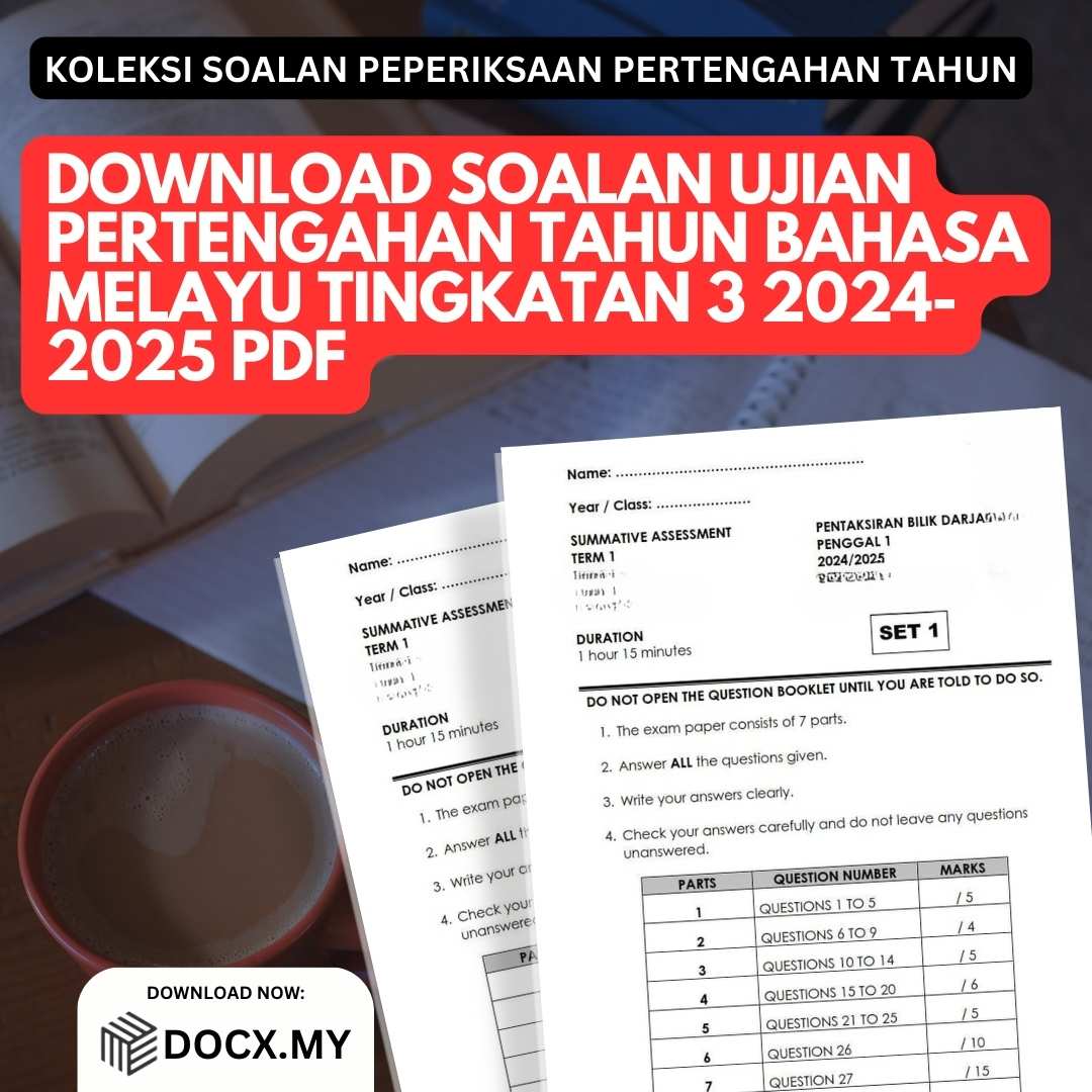 Download Soalan Ujian Pertengahan Tahun Bahasa Melayu Tingkatan 3 2024 ...