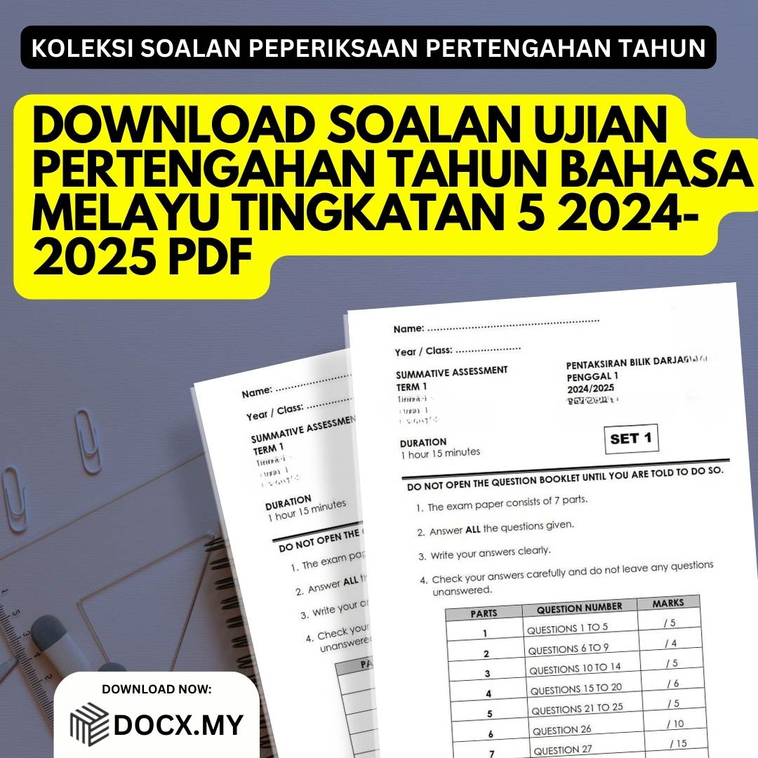 Download Soalan Ujian Pertengahan Tahun Bahasa Melayu Tingkatan 5 2024 ...