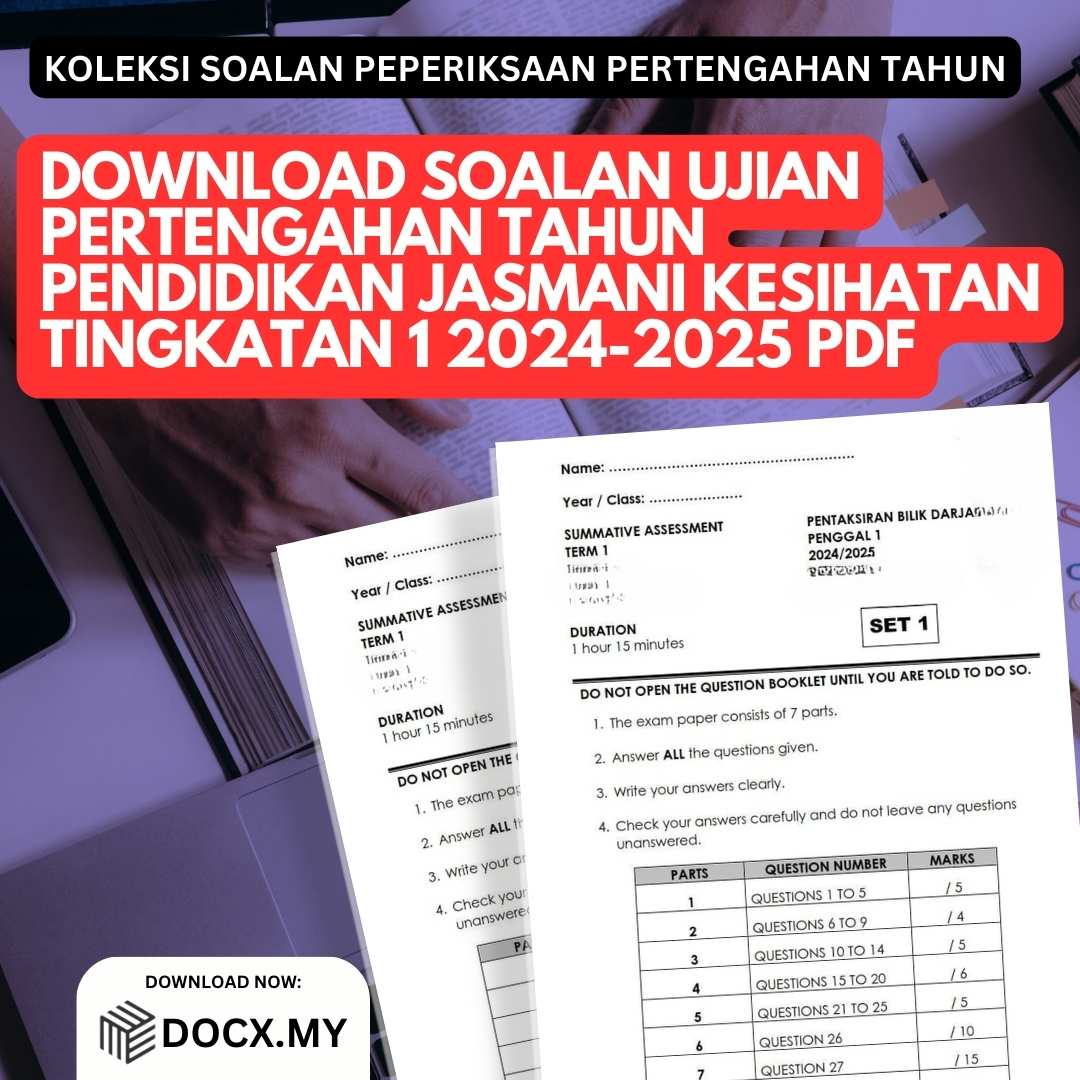 Download Soalan Ujian Pertengahan Tahun Pendidikan Jasmani Kesihatan ...